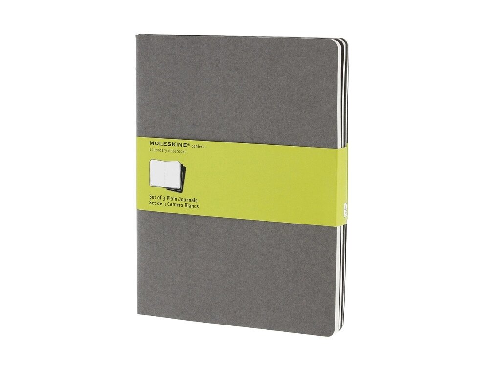 Записная книжка Moleskine Cahier (нелинованный, 3 шт.), ХLarge (19х25см), серый от компании ТОО VEER Company Group / Одежда и сувениры с логотипом - фото 1