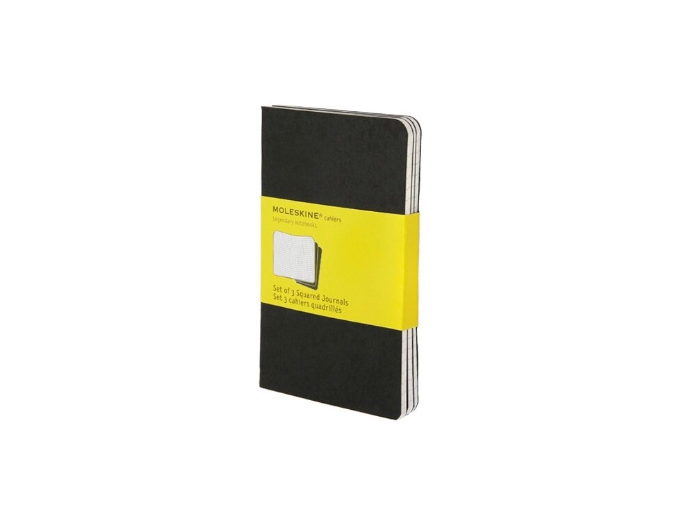 Записная книжка Moleskine Cahier (в клетку, 3 шт.), Pocket (9х14см), черный от компании ТОО VEER Company Group / Одежда и сувениры с логотипом - фото 1