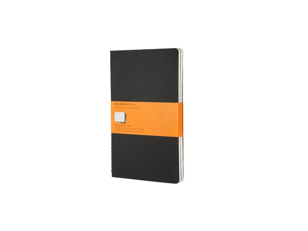 Записная книжка Moleskine Cahier (в линейку, 3 шт.), Large (13х21см), черный от компании ТОО VEER Company Group / Одежда и сувениры с логотипом - фото 1