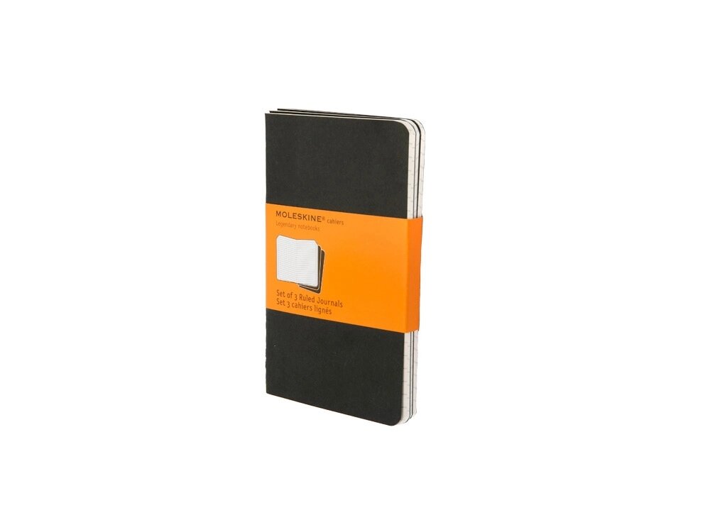 Записная книжка Moleskine Cahier (в линейку, 3 шт.), Pocket (9х14см), черный от компании ТОО VEER Company Group / Одежда и сувениры с логотипом - фото 1