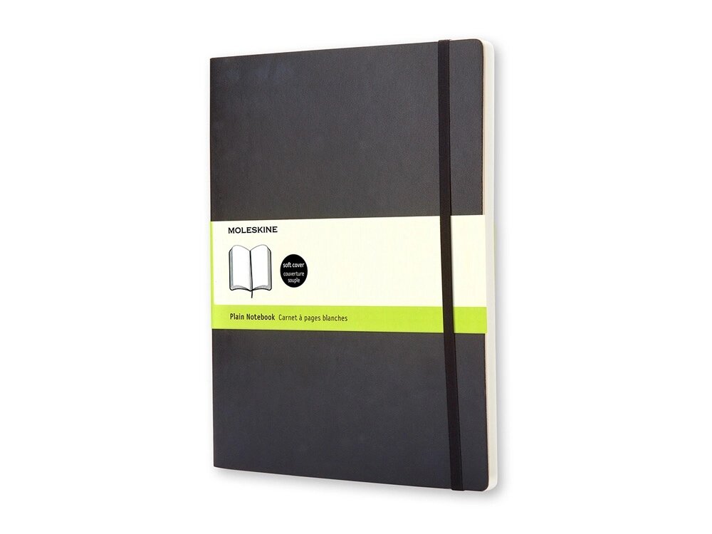 Записная книжка Moleskine Classic Soft (нелинованный), Хlarge (19х25 см), черный от компании ТОО VEER Company Group / Одежда и сувениры с логотипом - фото 1