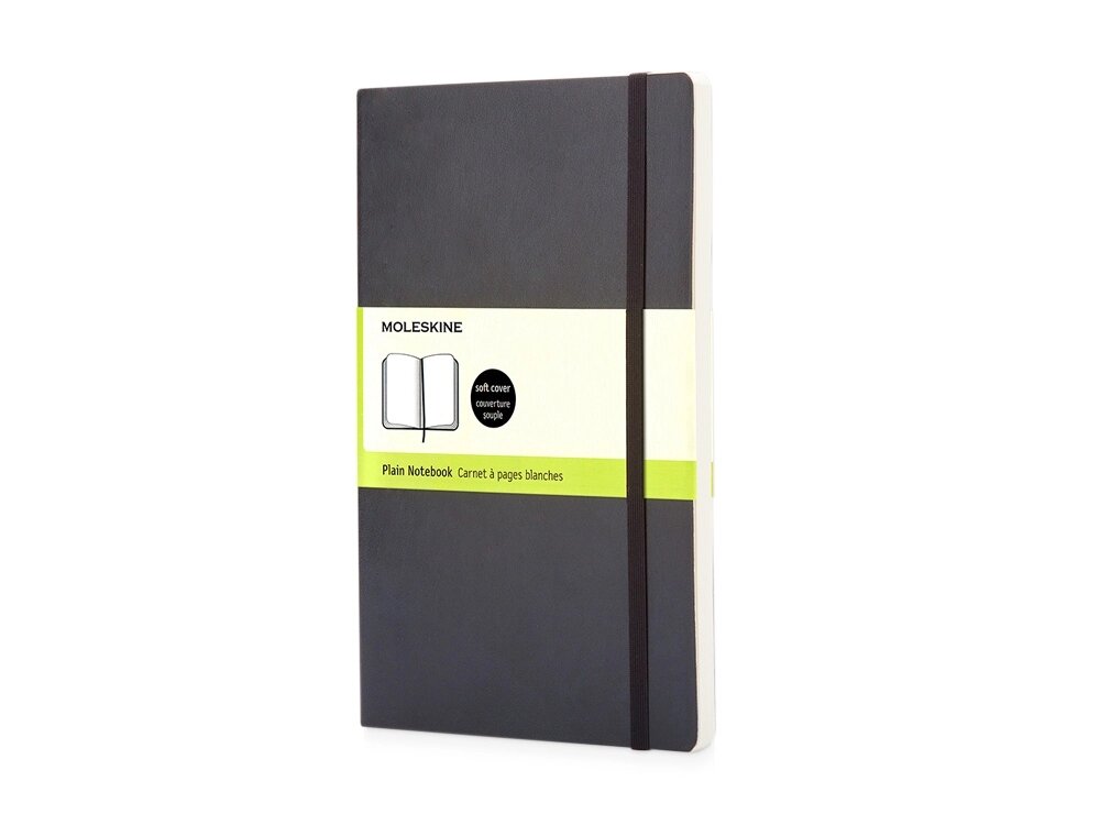Записная книжка Moleskine Classic Soft (нелинованный), Pocket (9х14 см), черный от компании ТОО VEER Company Group / Одежда и сувениры с логотипом - фото 1