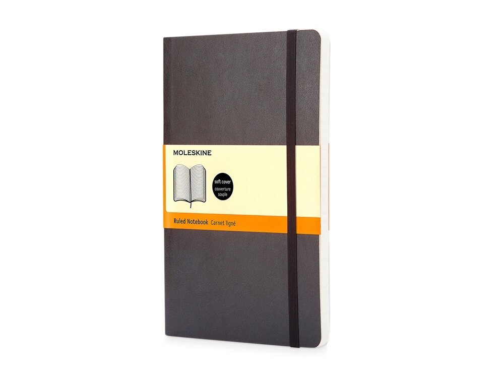Записная книжка Moleskine Classic Soft (в линейку), Pocket (9х14 см), черный от компании ТОО VEER Company Group / Одежда и сувениры с логотипом - фото 1