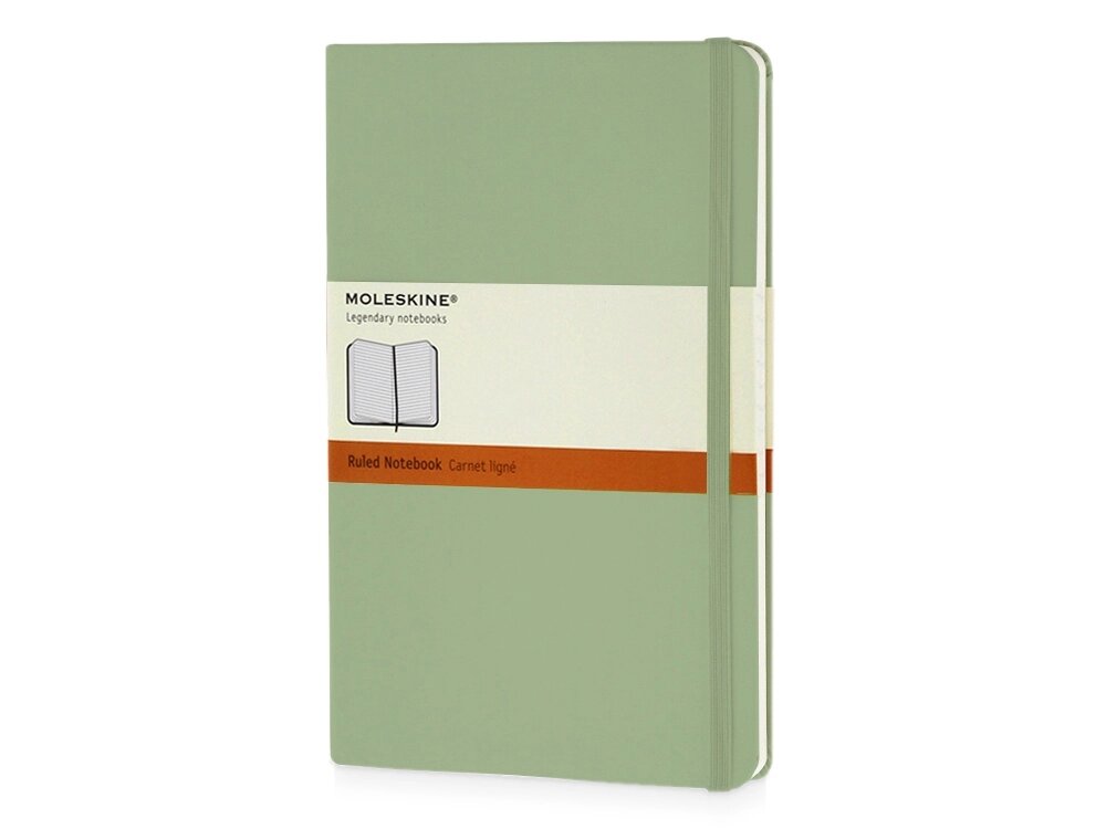 Записная книжка Moleskine Classic (в линейку) в твердой обложке, Large (13х21см), фисташковый от компании ТОО VEER Company Group / Одежда и сувениры с логотипом - фото 1