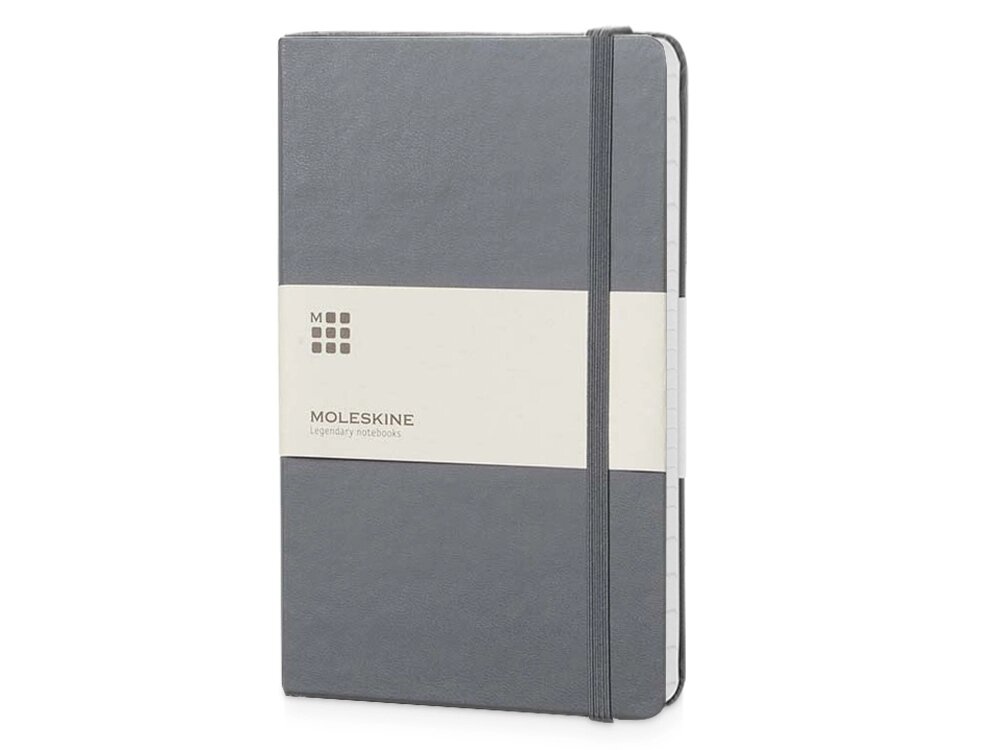 Записная книжка Moleskine Classic (в линейку) в твердой обложке, Large (13х21см), серый от компании ТОО VEER Company Group / Одежда и сувениры с логотипом - фото 1