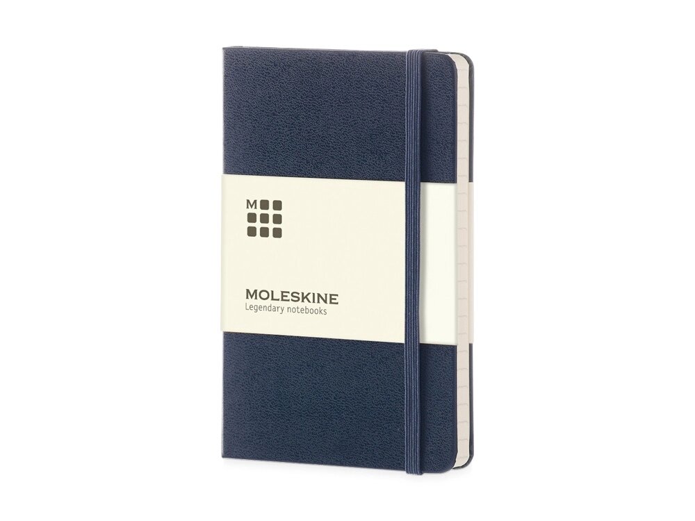 Записная книжка Moleskine Classic (в линейку) в твердой обложке, Large (13х21см), синий от компании ТОО VEER Company Group / Одежда и сувениры с логотипом - фото 1