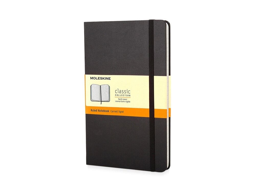 Записная книжка Moleskine Classic (в линейку) в твердой обложке, Pocket (9x14см), черный от компании ТОО VEER Company Group / Одежда и сувениры с логотипом - фото 1