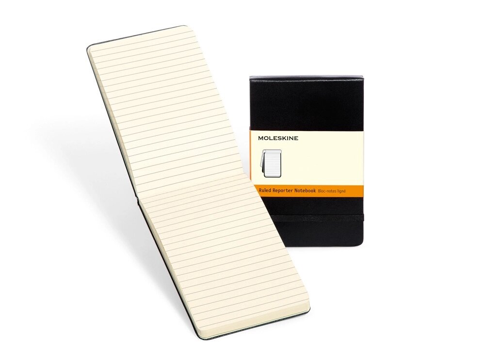 Записная книжка Moleskine Reporter (в линейку), Pocket (9х14см), черный от компании ТОО VEER Company Group / Одежда и сувениры с логотипом - фото 1