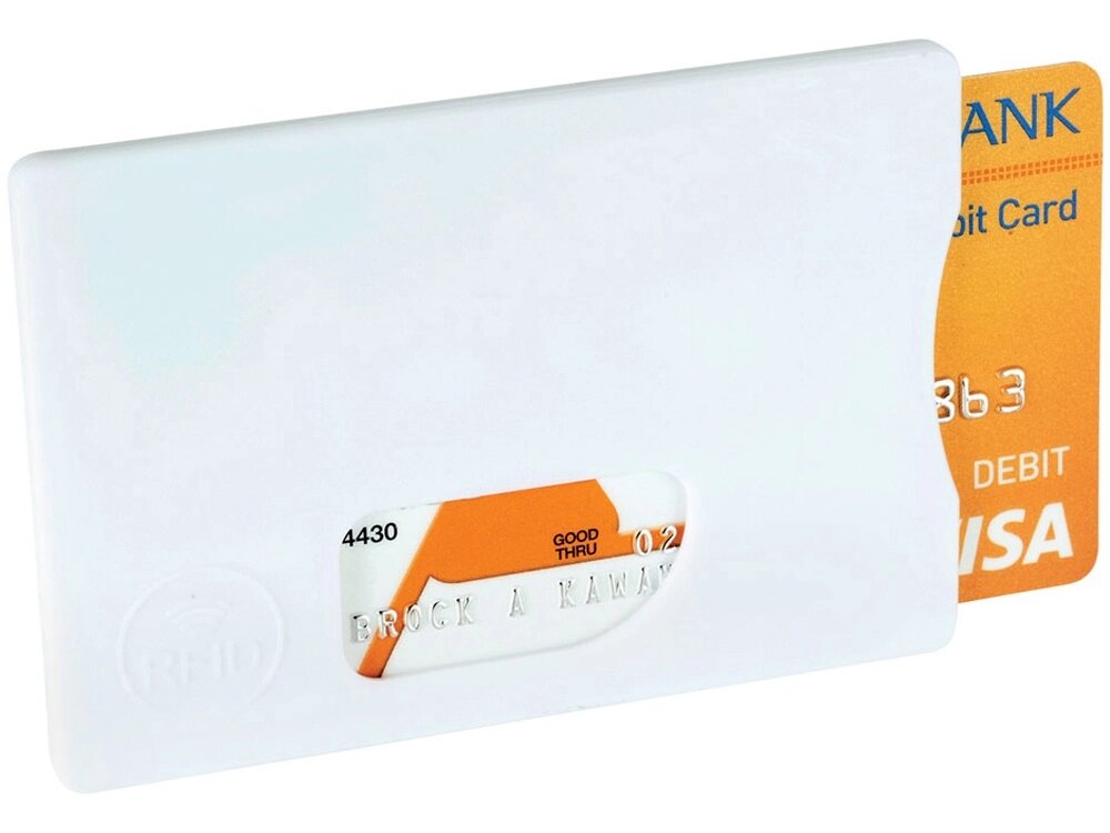 Защитный RFID чехол для кредитной карты Arnox, белый от компании ТОО VEER Company Group / Одежда и сувениры с логотипом - фото 1