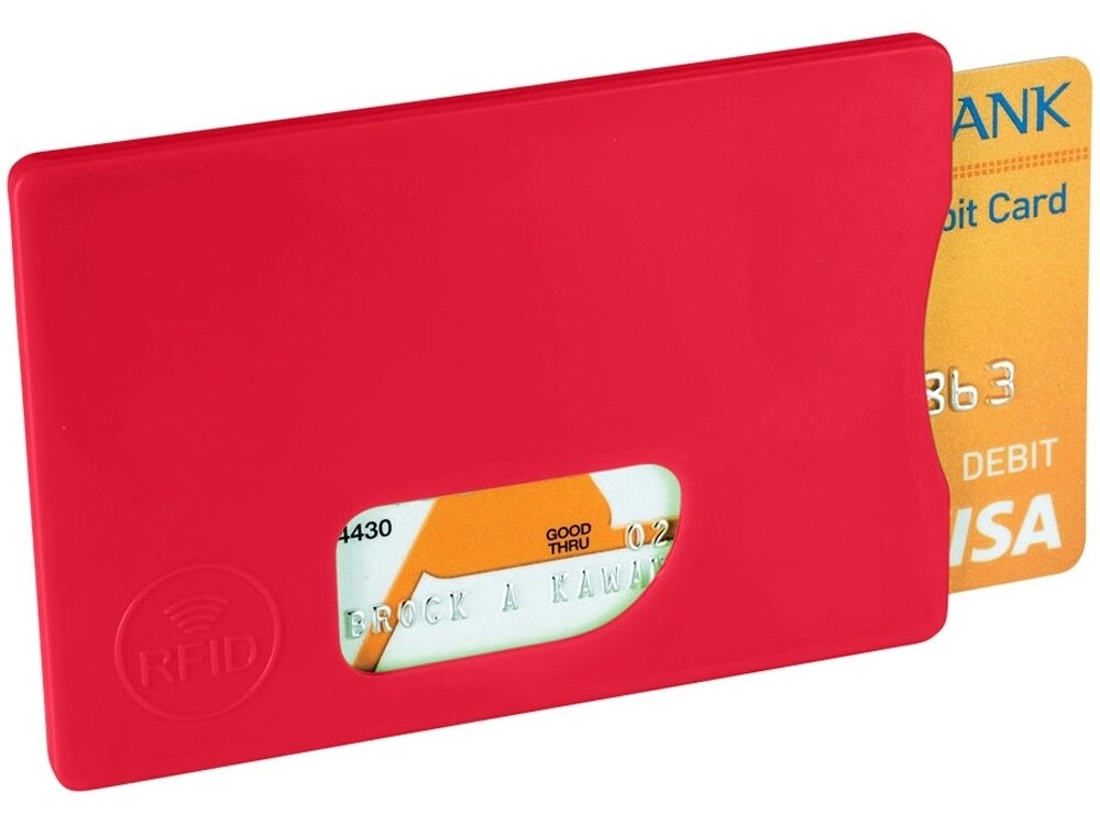 Защитный RFID чехол для кредитной карты Arnox, красный от компании ТОО VEER Company Group / Одежда и сувениры с логотипом - фото 1