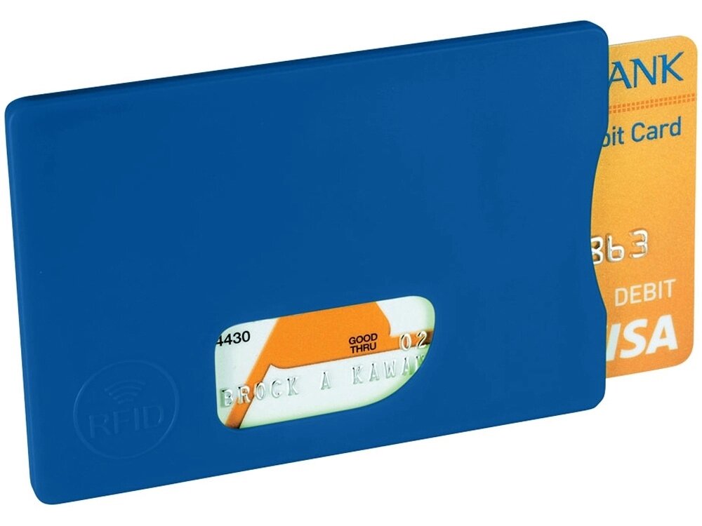 Защитный RFID чехол для кредитной карты Arnox, ярко-синий от компании ТОО VEER Company Group / Одежда и сувениры с логотипом - фото 1