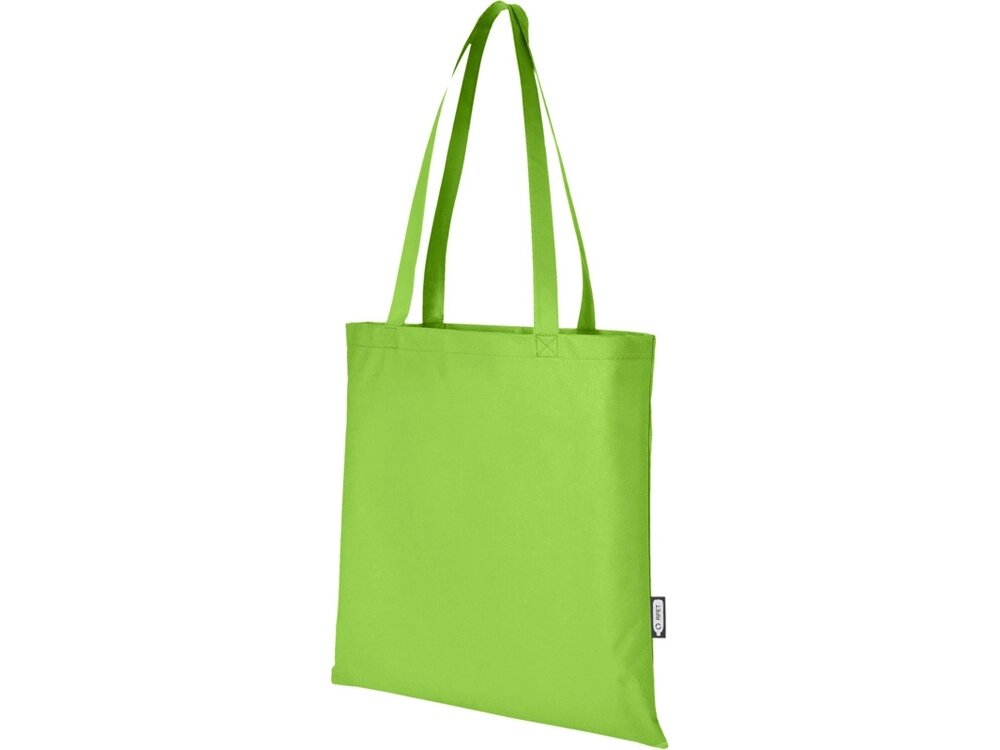 Zeus эко-сумка из нетканого материала, переработанного по стандарту GRS, объемом 6л - Лайм от компании ТОО VEER Company Group / Одежда и сувениры с логотипом - фото 1