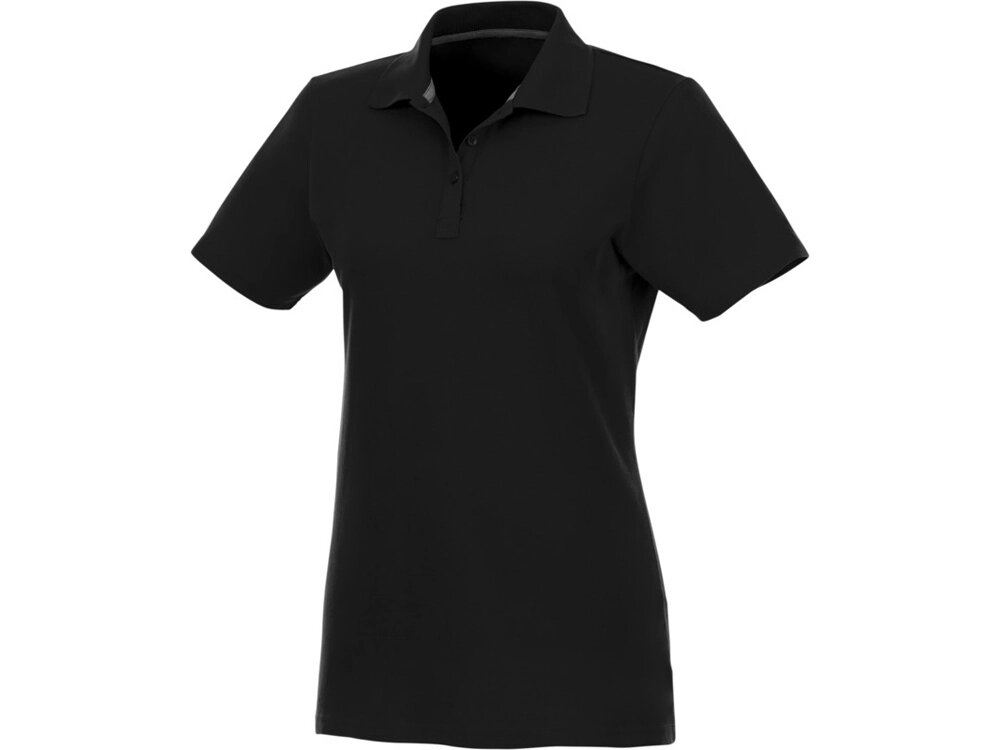 Женское поло Helios с коротким рукавом, черный от компании ТОО VEER Company Group / Одежда и сувениры с логотипом - фото 1