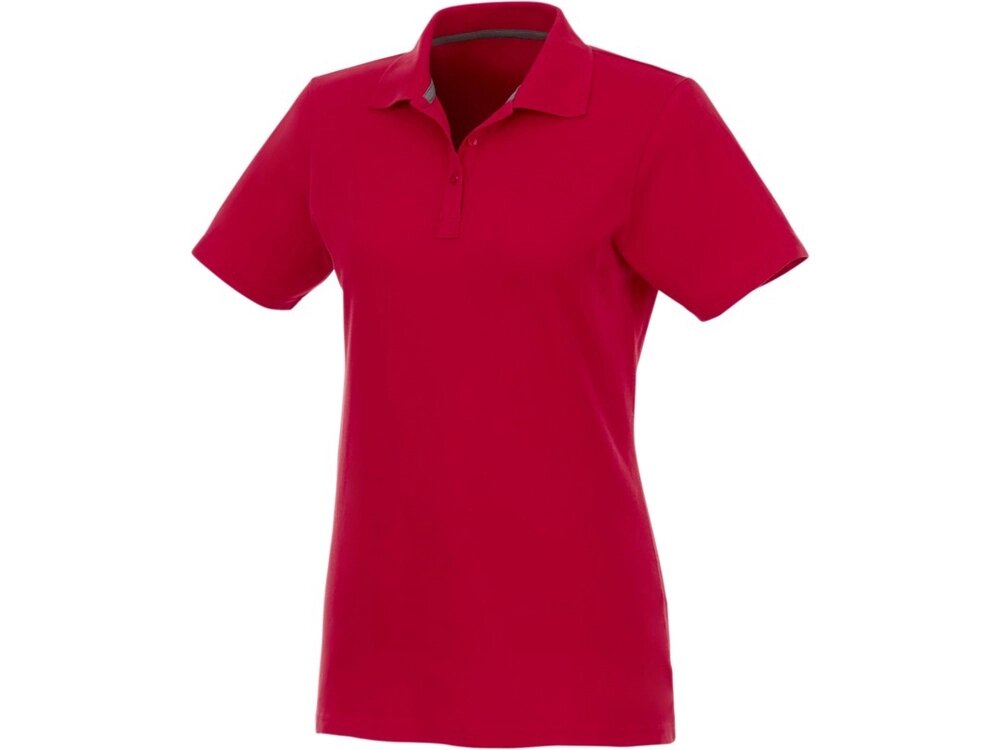 Женское поло Helios с коротким рукавом, красный от компании ТОО VEER Company Group / Одежда и сувениры с логотипом - фото 1