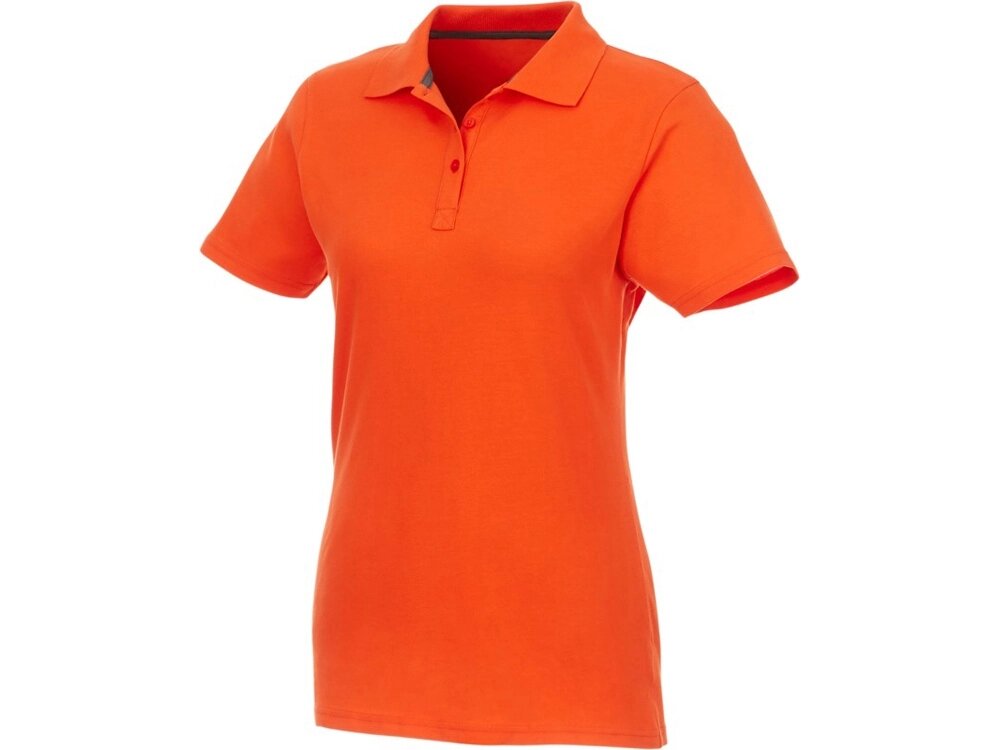 Женское поло Helios с коротким рукавом, оранжевый от компании ТОО VEER Company Group / Одежда и сувениры с логотипом - фото 1