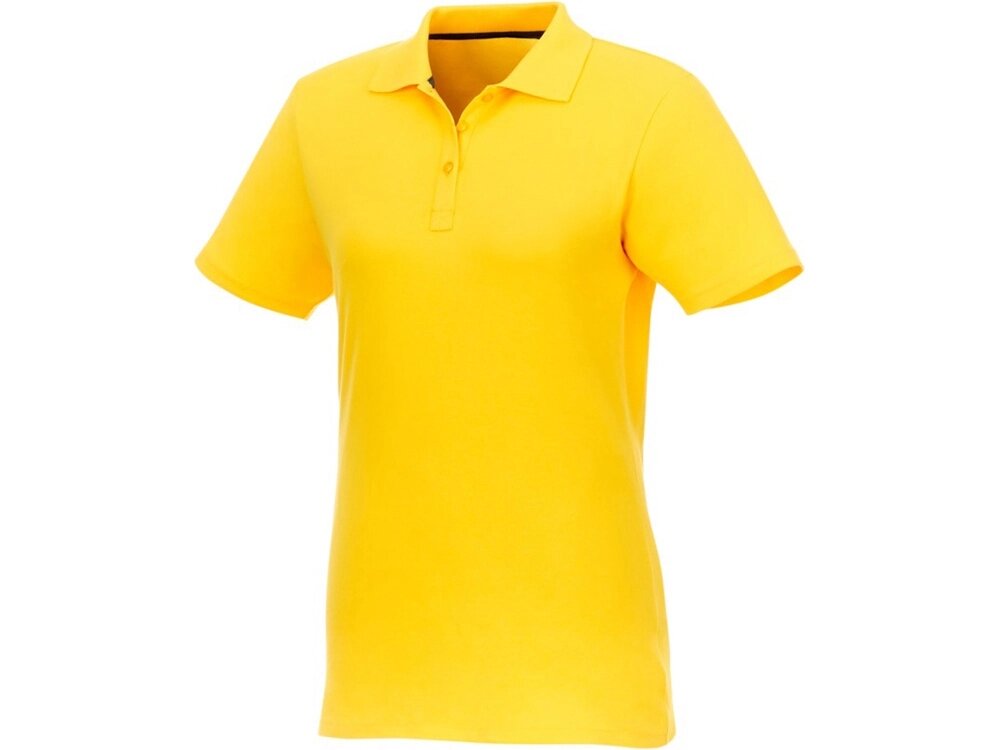 Женское поло Helios с коротким рукавом, желтый от компании ТОО VEER Company Group / Одежда и сувениры с логотипом - фото 1