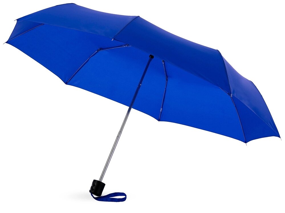 Зонт Ida трехсекционный 21,5, ярко-синий от компании ТОО VEER Company Group / Одежда и сувениры с логотипом - фото 1