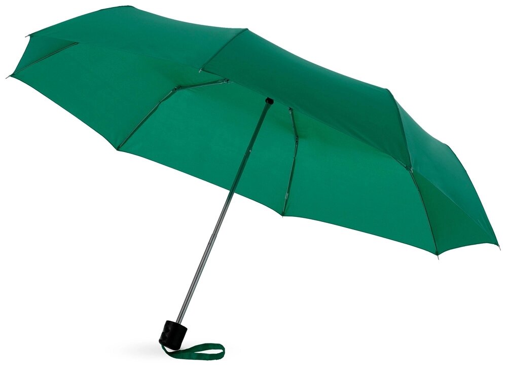 Зонт Ida трехсекционный 21,5, зеленый от компании ТОО VEER Company Group / Одежда и сувениры с логотипом - фото 1