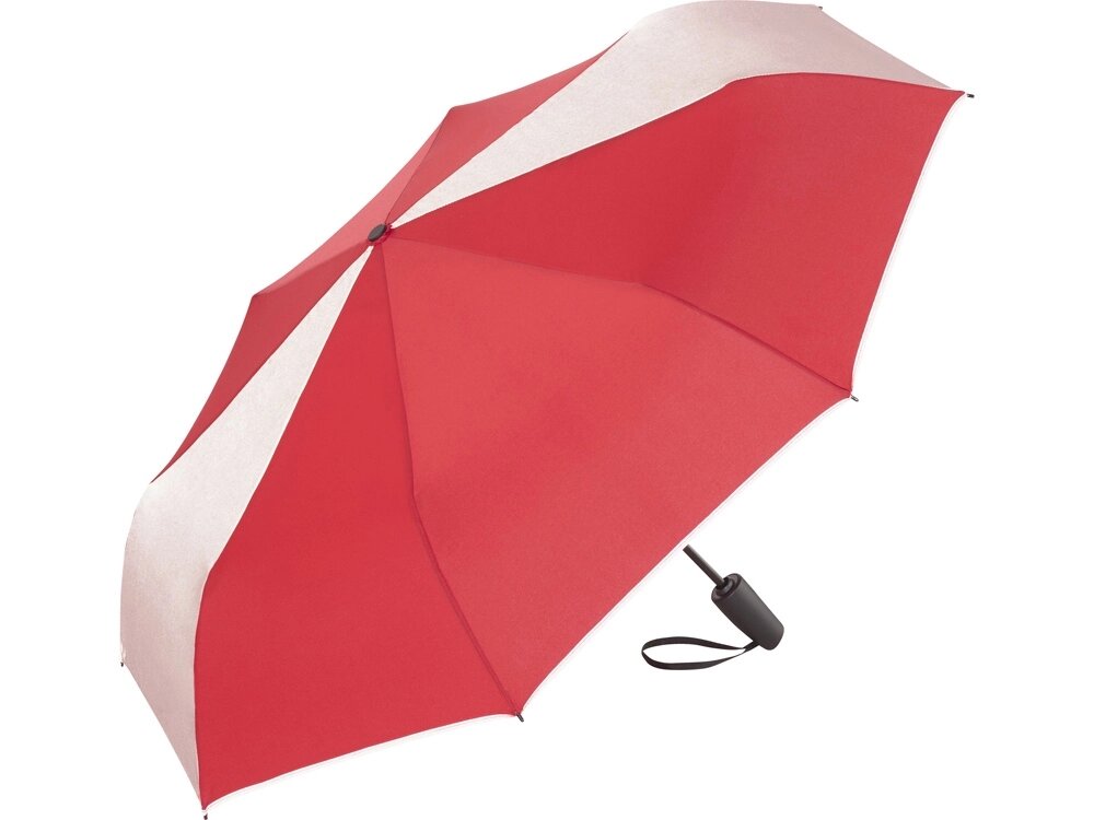Зонт складной 5477 ColorReflex со светоотражающими клиньями, полуавтомат, красный от компании ТОО VEER Company Group / Одежда и сувениры с логотипом - фото 1