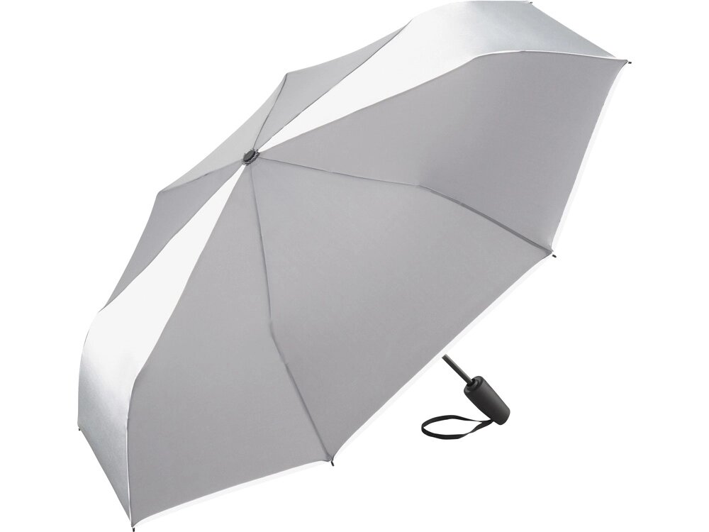 Зонт складной 5477 ColorReflex со светоотражающими клиньями, полуавтомат, серый от компании ТОО VEER Company Group / Одежда и сувениры с логотипом - фото 1
