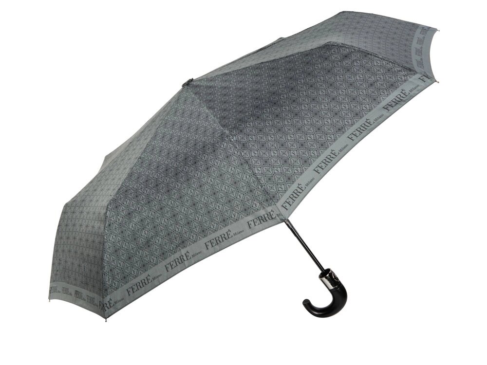 Зонт складной автоматический Ferre Milano, серый от компании ТОО VEER Company Group / Одежда и сувениры с логотипом - фото 1
