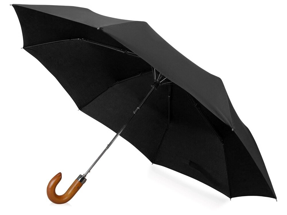 Зонт складной Cary, полуавтоматический, 3 сложения, с чехлом, черный (P) от компании ТОО VEER Company Group / Одежда и сувениры с логотипом - фото 1