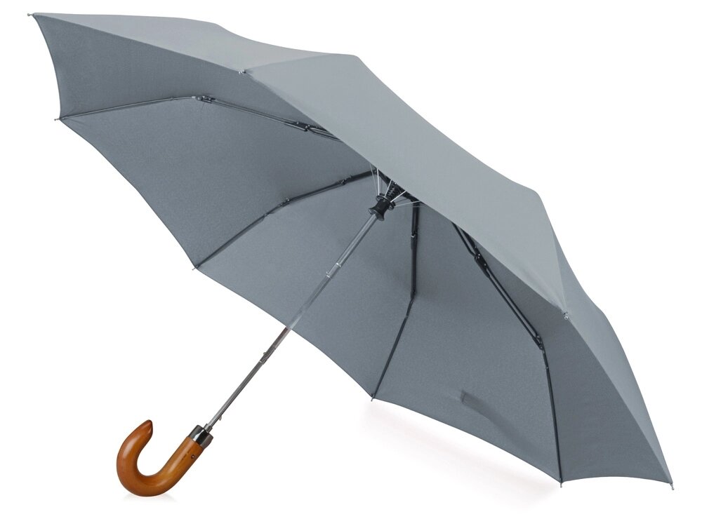 Зонт складной Cary, полуавтоматический, 3 сложения, с чехлом, серый от компании ТОО VEER Company Group / Одежда и сувениры с логотипом - фото 1