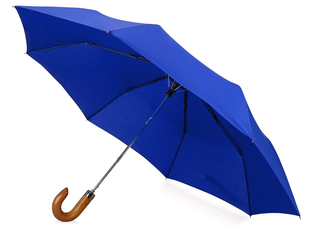 Зонт складной Cary, полуавтоматический, 3 сложения, с чехлом, темно-синий от компании ТОО VEER Company Group / Одежда и сувениры с логотипом - фото 1