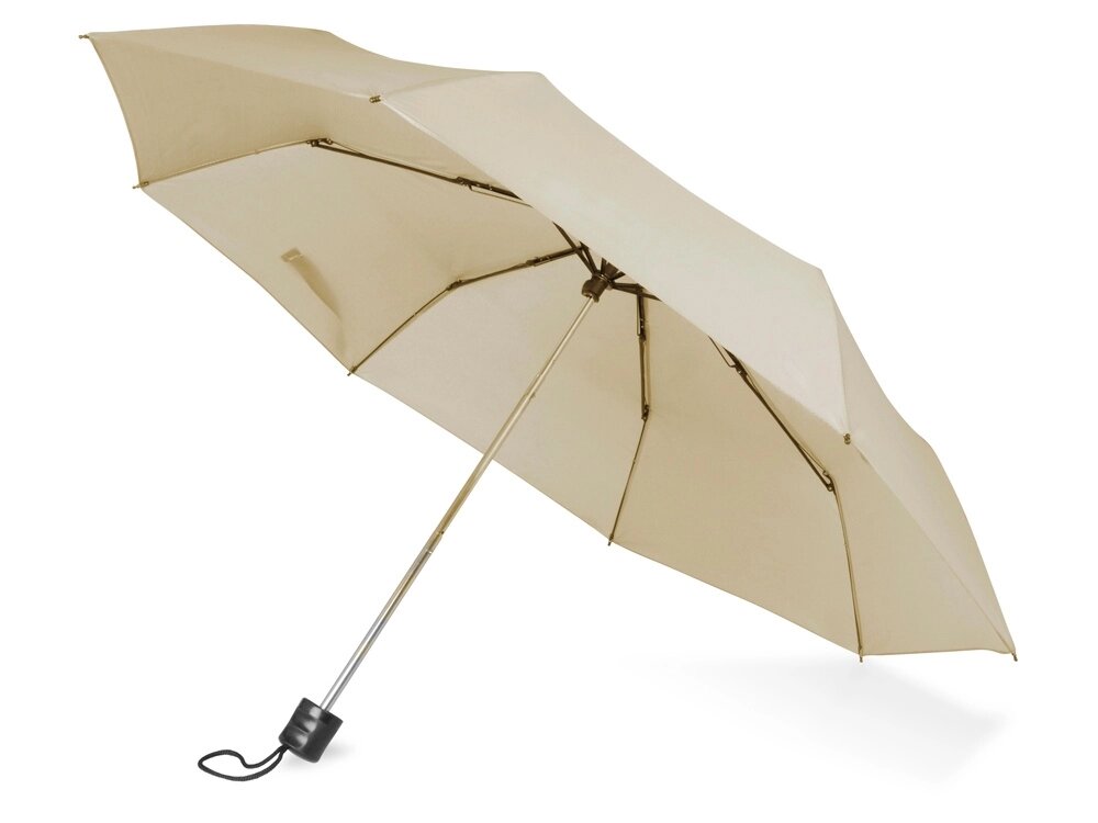 Зонт складной Columbus, механический, 3 сложения, с чехлом, бежевый от компании ТОО VEER Company Group / Одежда и сувениры с логотипом - фото 1
