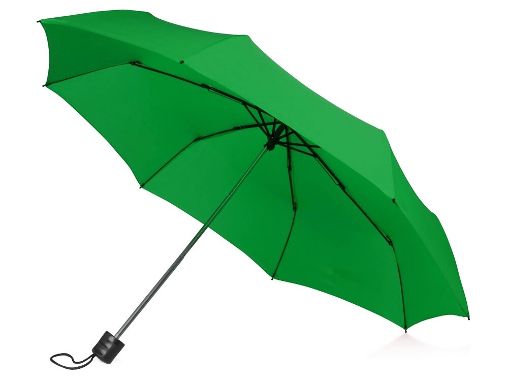 Зонт складной Columbus, механический, 3 сложения, с чехлом, зеленый от компании ТОО VEER Company Group / Одежда и сувениры с логотипом - фото 1