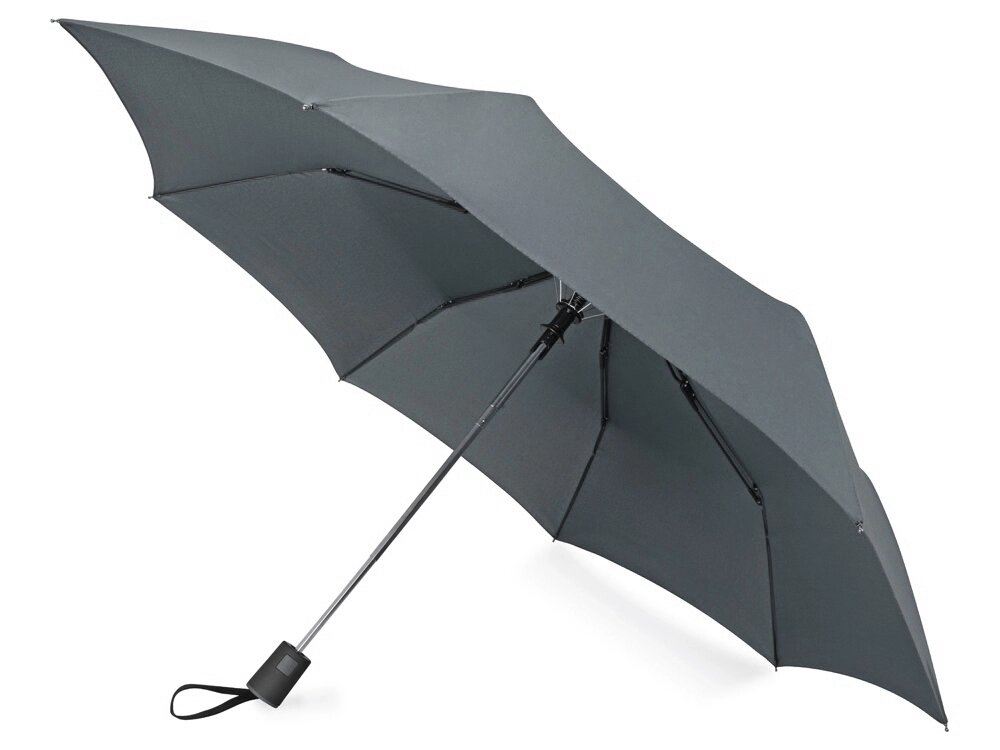 Зонт складной Irvine, полуавтоматический, 3 сложения, с чехлом, серый от компании ТОО VEER Company Group / Одежда и сувениры с логотипом - фото 1