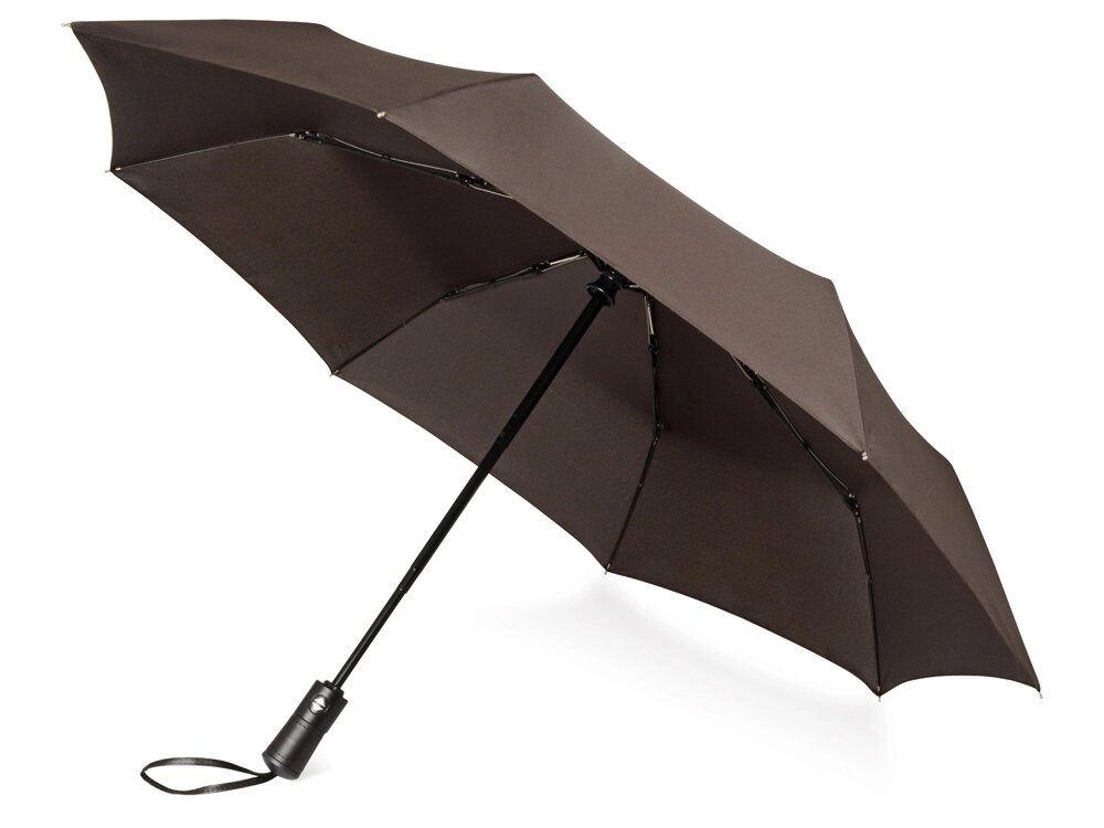 Зонт складной Ontario, автоматический, 3 сложения, с чехлом, коричневый от компании ТОО VEER Company Group / Одежда и сувениры с логотипом - фото 1