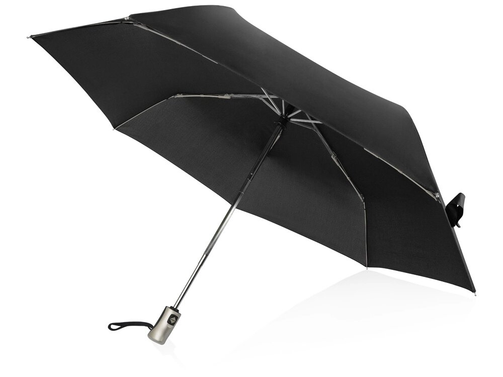 Зонт складной Оупен. Voyager, черный от компании ТОО VEER Company Group / Одежда и сувениры с логотипом - фото 1