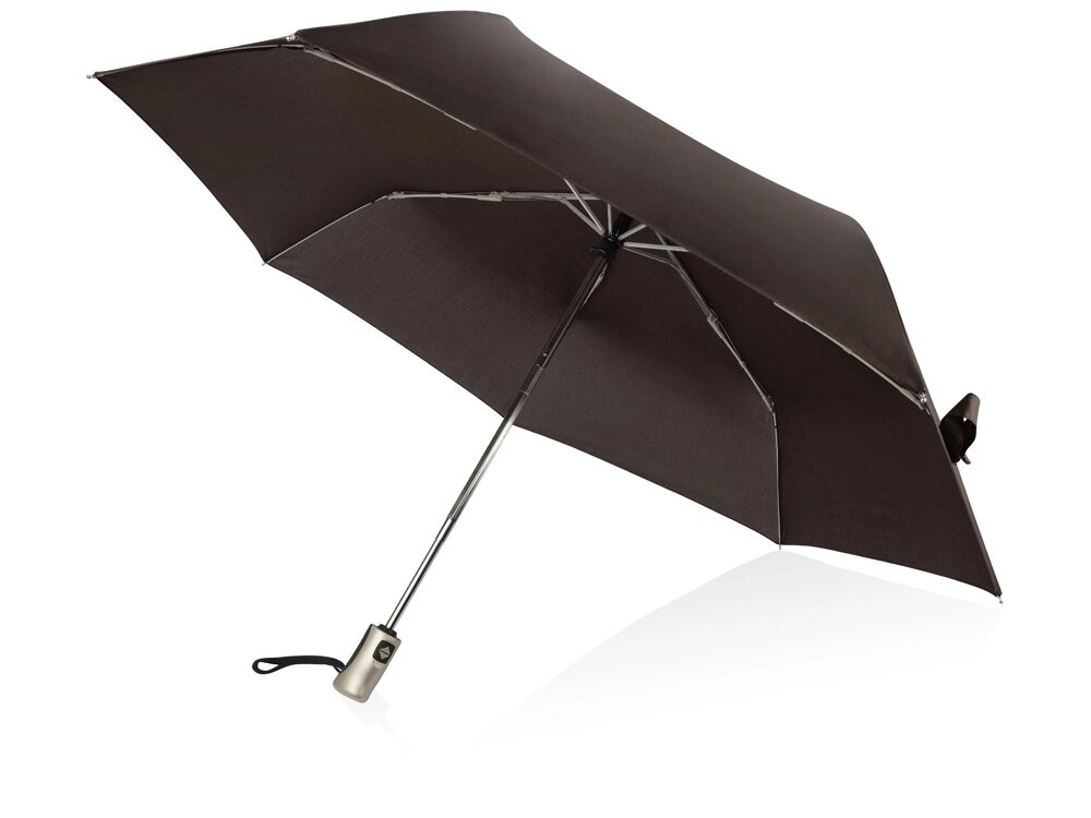 Зонт складной Оупен. Voyager, коричневый от компании ТОО VEER Company Group / Одежда и сувениры с логотипом - фото 1
