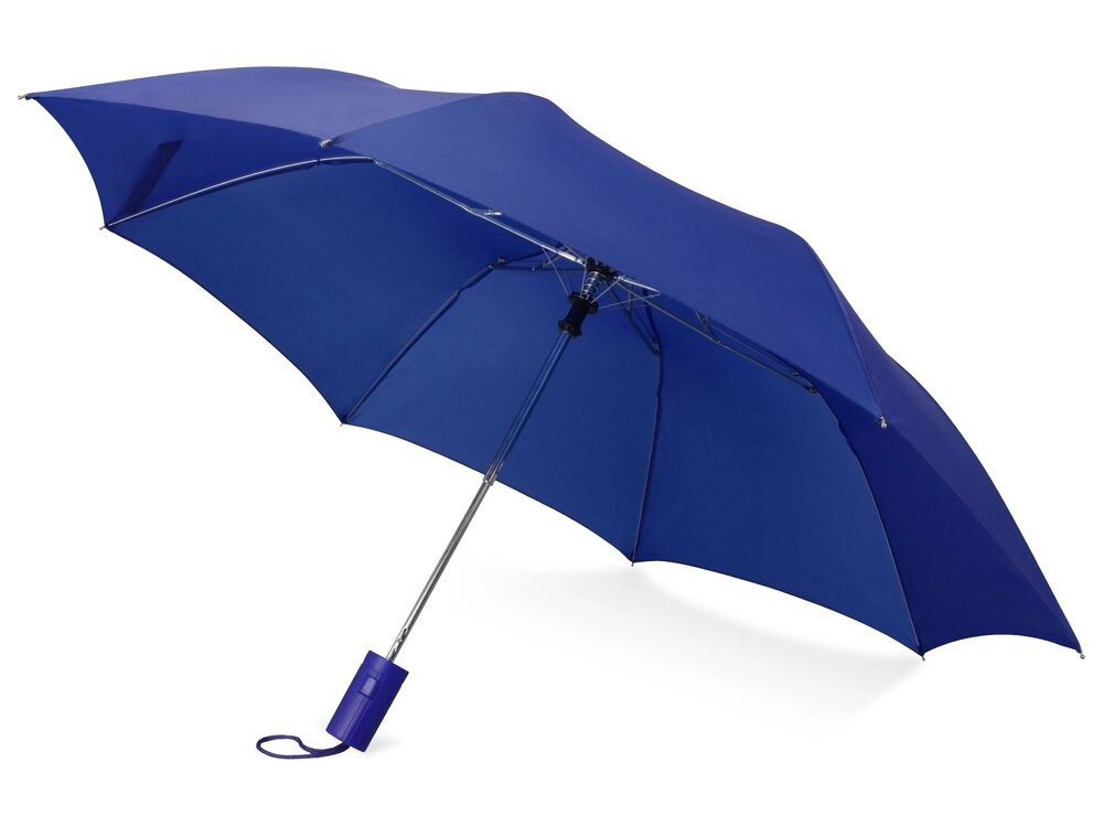 Зонт складной Tulsa, полуавтоматический, 2 сложения, с чехлом, синий (Р) от компании ТОО VEER Company Group / Одежда и сувениры с логотипом - фото 1