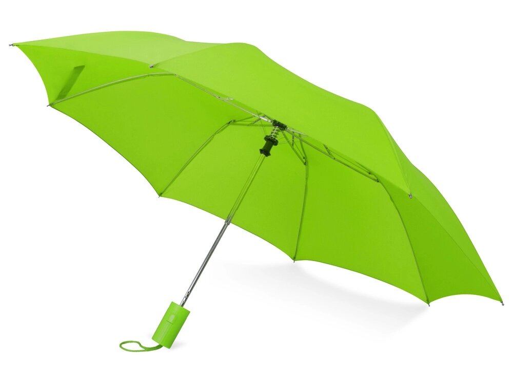 Зонт складной Tulsa, полуавтоматический, 2 сложения, с чехлом, зеленое яблоко от компании ТОО VEER Company Group / Одежда и сувениры с логотипом - фото 1