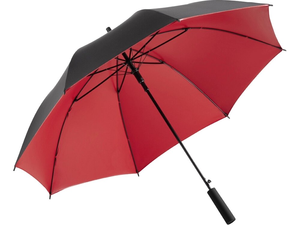 Зонт-трость 1159 Double face полуавтомат, черный/красный от компании ТОО VEER Company Group / Одежда и сувениры с логотипом - фото 1