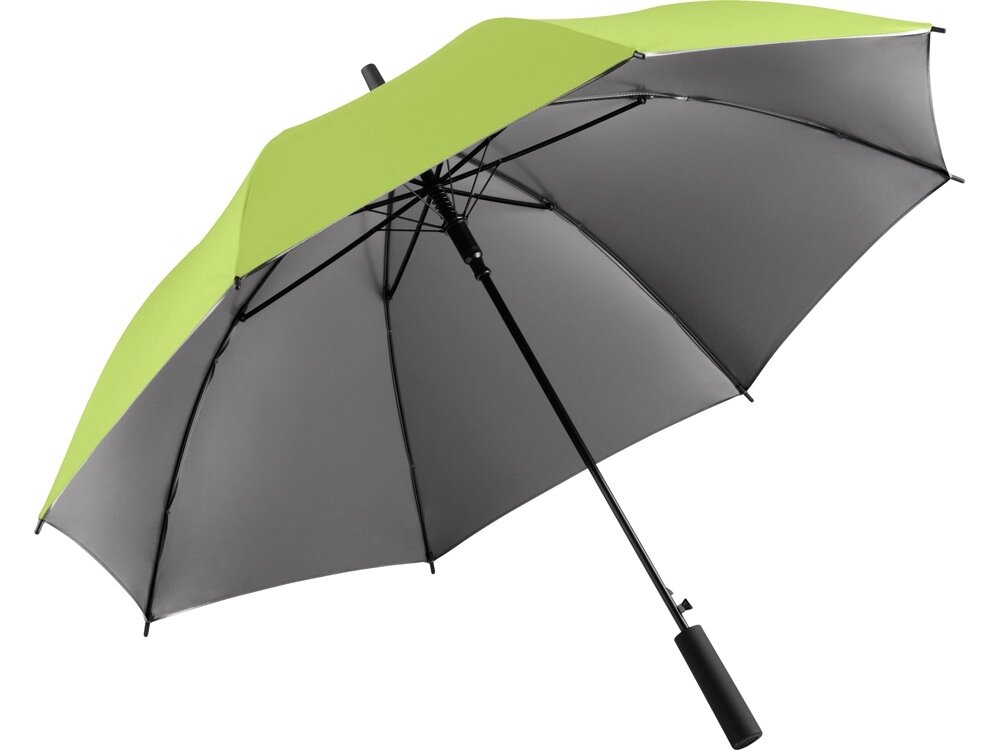 Зонт-трость 1159 Double face полуавтомат, лайм/серый от компании ТОО VEER Company Group / Одежда и сувениры с логотипом - фото 1