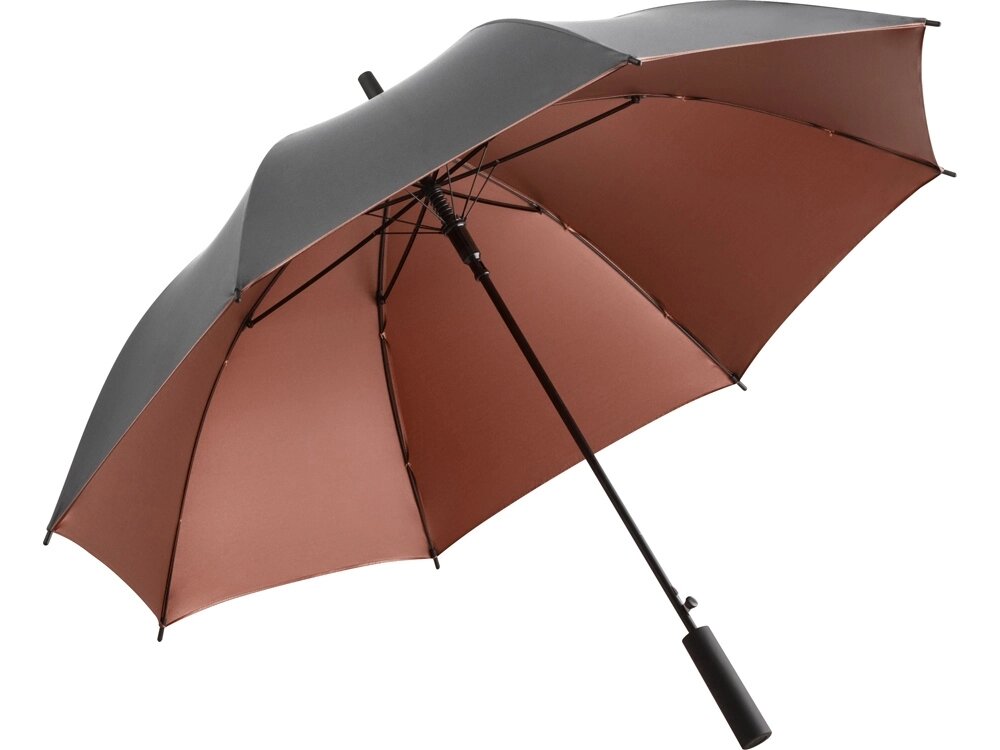 Зонт-трость 1159 Double face полуавтомат, серый/медный от компании ТОО VEER Company Group / Одежда и сувениры с логотипом - фото 1