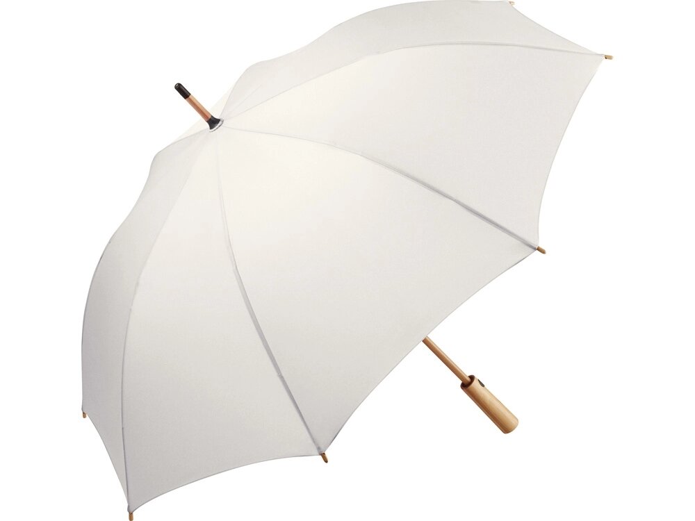 Зонт-трость 7379 Okobrella бамбуковый, полуавтомат, белый от компании ТОО VEER Company Group / Одежда и сувениры с логотипом - фото 1
