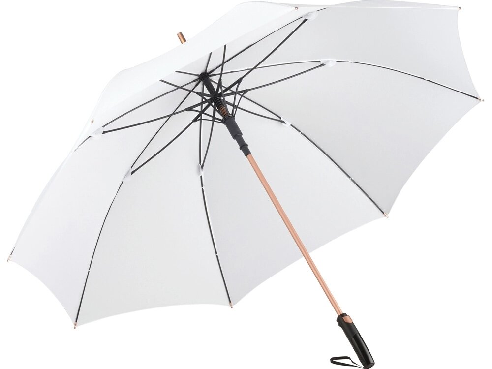 Зонт-трость 7399 Alugolf полуавтомат, белый/медный от компании ТОО VEER Company Group / Одежда и сувениры с логотипом - фото 1