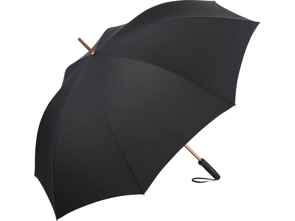 Зонт-трость 7399 Alugolf полуавтомат, черный/медный от компании ТОО VEER Company Group / Одежда и сувениры с логотипом - фото 1