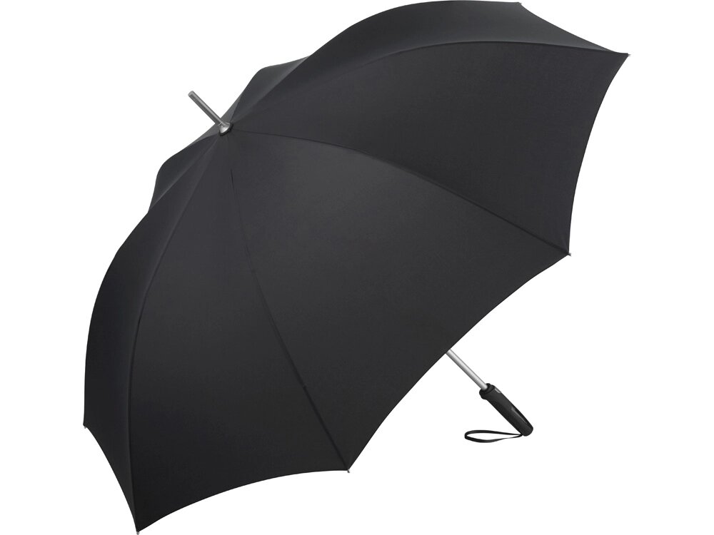 Зонт-трость 7399 Alugolf полуавтомат, черный/титан от компании ТОО VEER Company Group / Одежда и сувениры с логотипом - фото 1