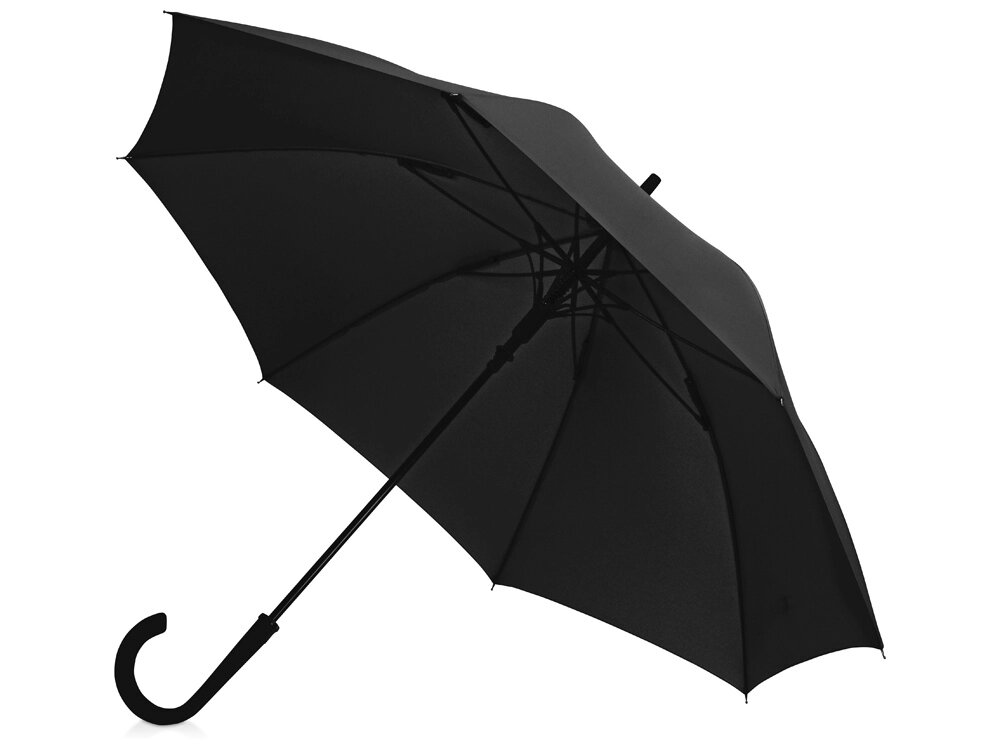 Зонт-трость Bergen, полуавтомат, черный от компании ТОО VEER Company Group / Одежда и сувениры с логотипом - фото 1