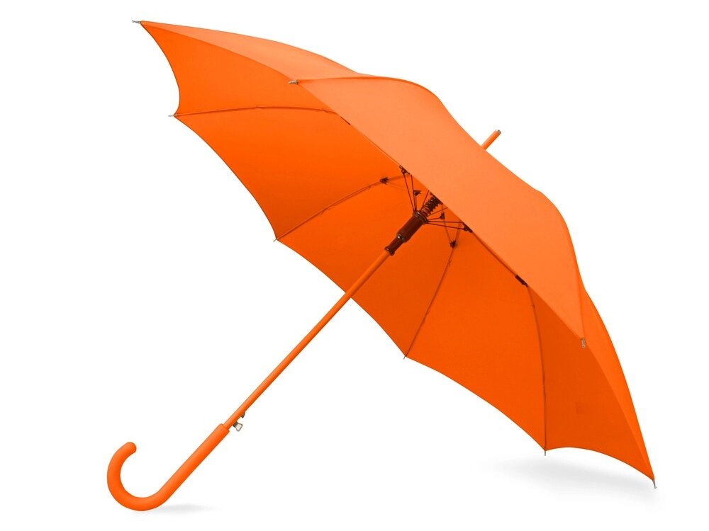 Зонт-трость Color полуавтомат, оранжевый от компании ТОО VEER Company Group / Одежда и сувениры с логотипом - фото 1