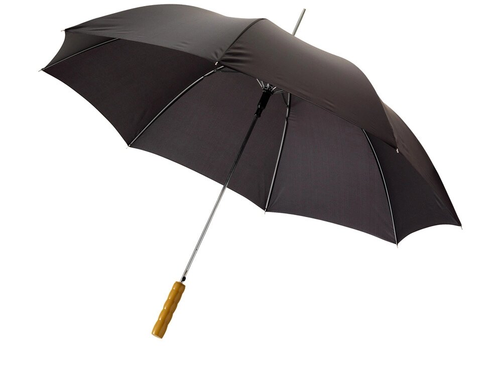 Зонт-трость Lisa полуавтомат 23, черный (Р) от компании ТОО VEER Company Group / Одежда и сувениры с логотипом - фото 1