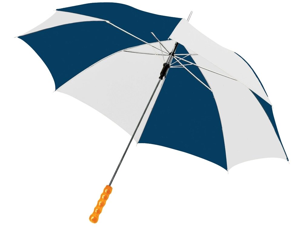 Зонт-трость Lisa полуавтомат 23, синий/белый (Р) от компании ТОО VEER Company Group / Одежда и сувениры с логотипом - фото 1