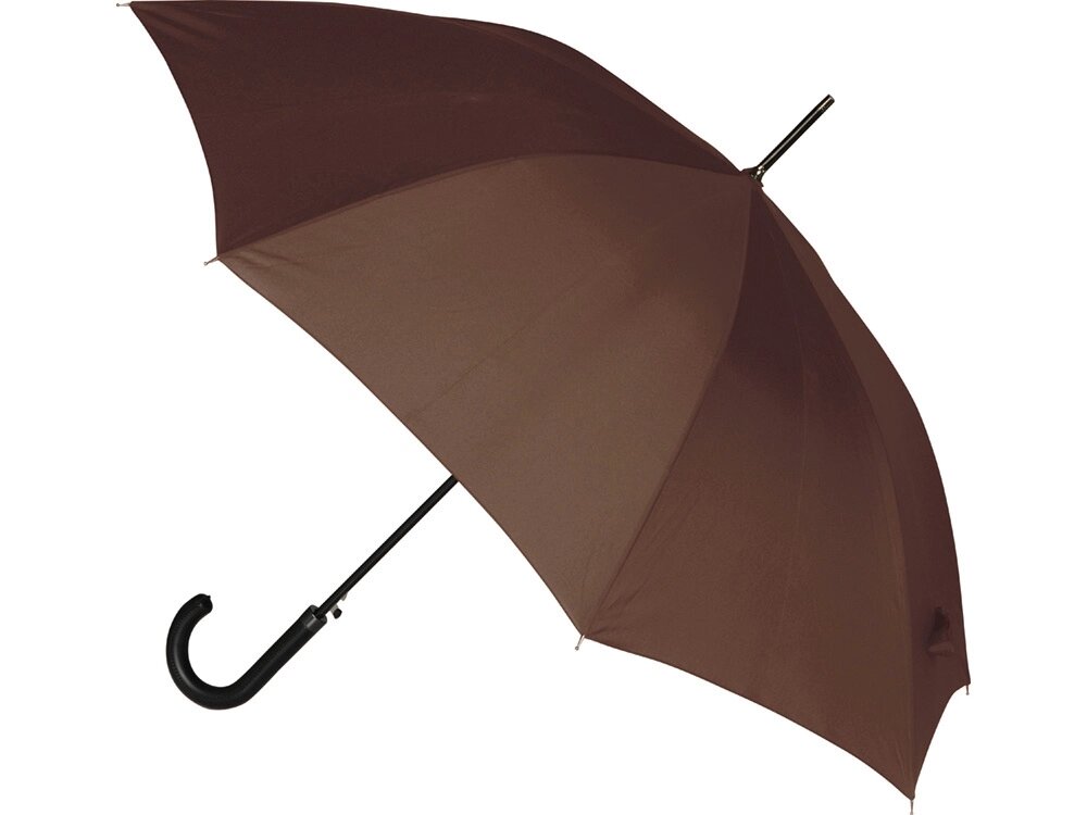 Зонт-трость полуавтоматический, коричневый от компании ТОО VEER Company Group / Одежда и сувениры с логотипом - фото 1