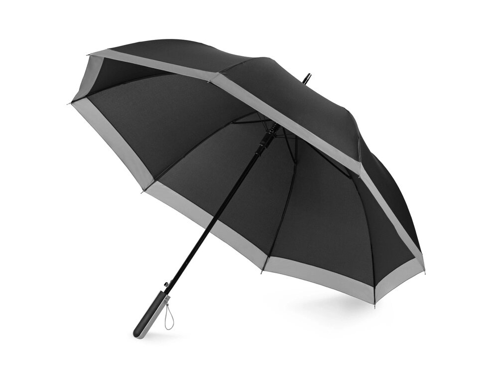Зонт-трость Reflect полуавтомат, в чехле, черный (Р) от компании ТОО VEER Company Group / Одежда и сувениры с логотипом - фото 1