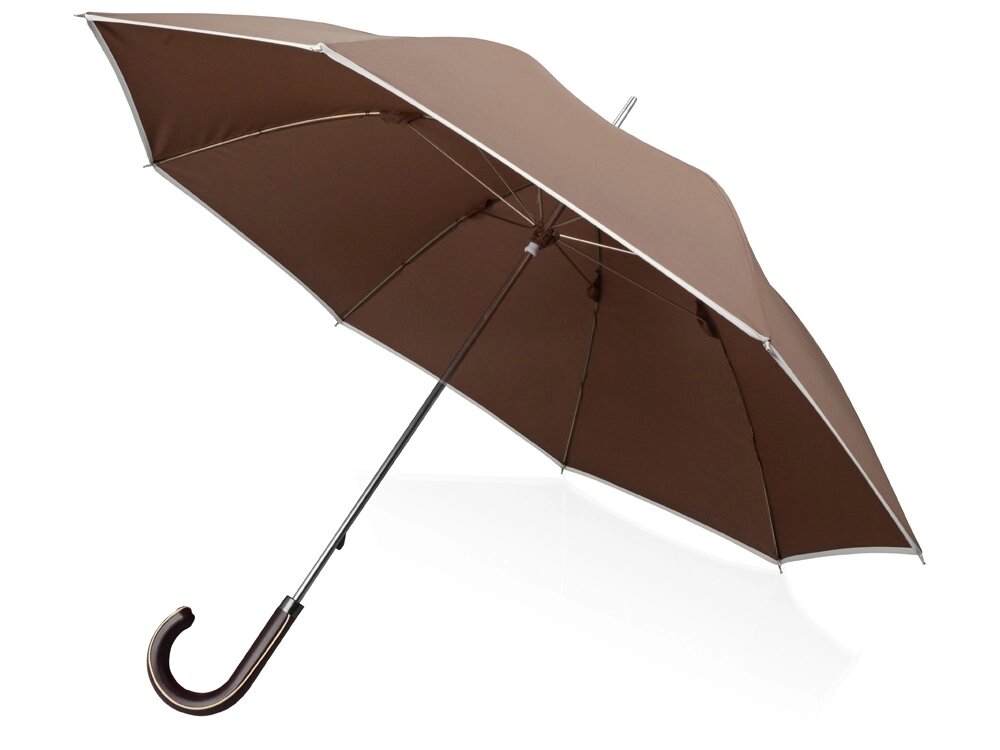 Зонт-трость Ривер, механический 23, коричневый (Р) от компании ТОО VEER Company Group / Одежда и сувениры с логотипом - фото 1